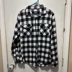 Black and White Checkered Men's Shirt large